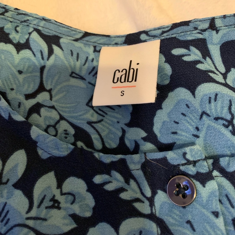 CAbi Women’s Blue Floral  Shift Dress Size Small - Picture 12 of 16